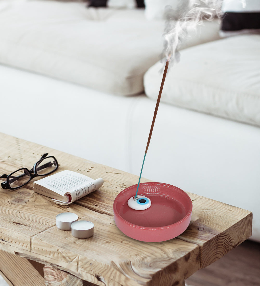 Pink - Evil Eye Ceramic Incense Holder Burner – Sermo Store