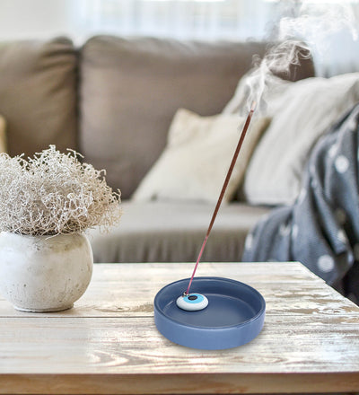 Blue - Evil Eye Ceramic Incense Holder Burner