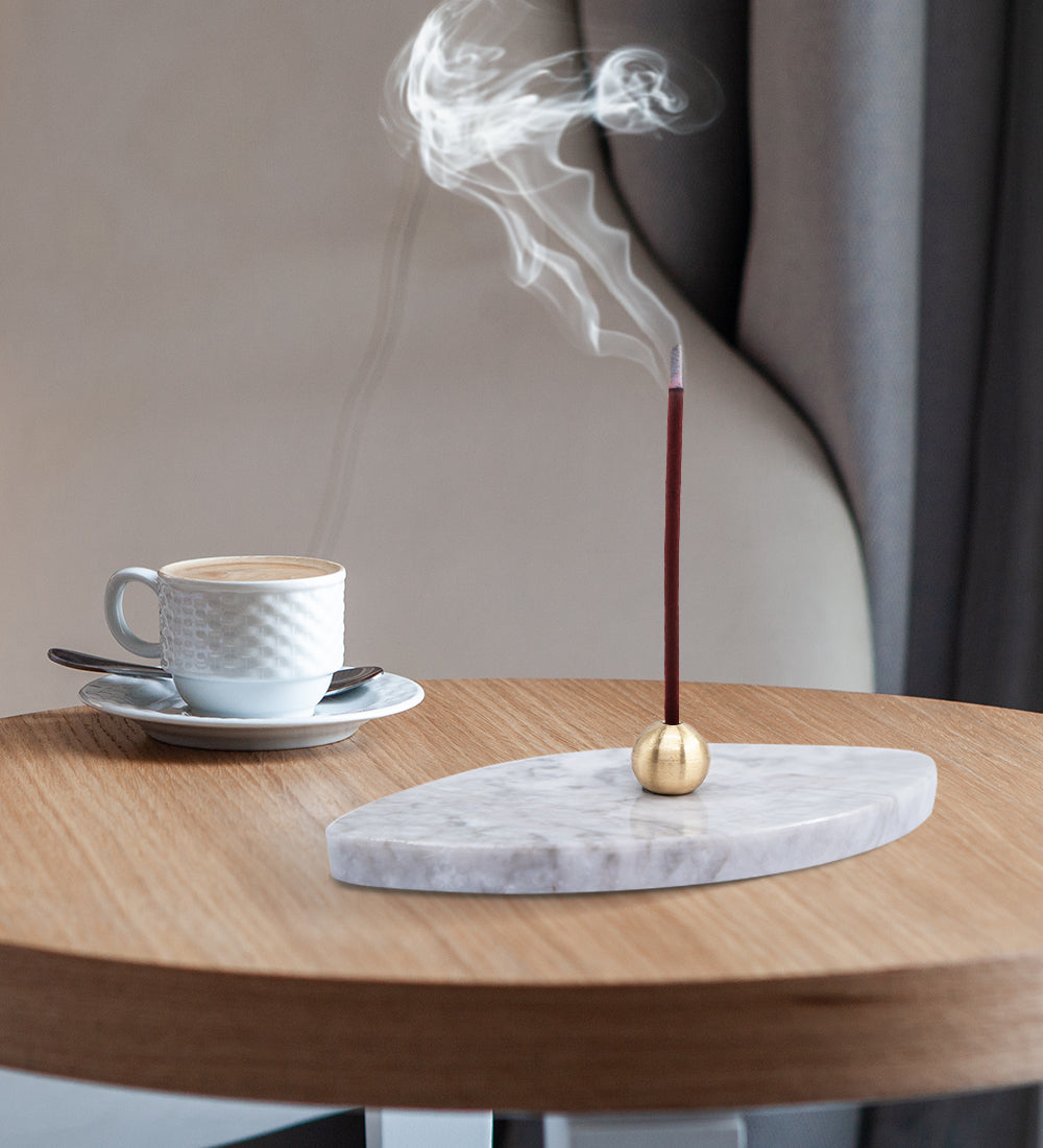 CLOUDY - (Oval) Marble incense burner, incense holder – Sermo Store