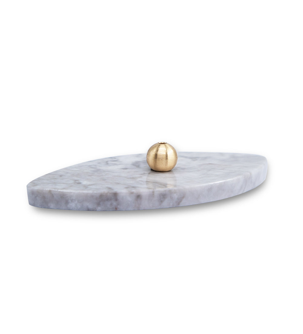 CLOUDY - (Oval) Marble incense burner, incense holder