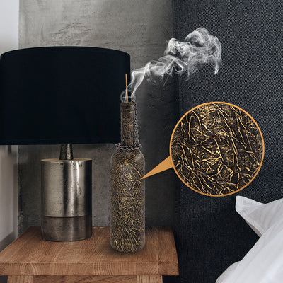GOLDEN DRAGON - Smoking Bottle incense burner, incense holder