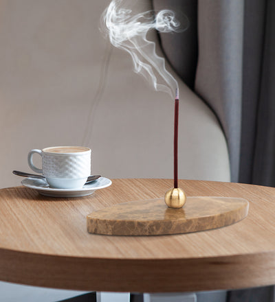 LATTE - (Oval) Marble incense burner, incense holder