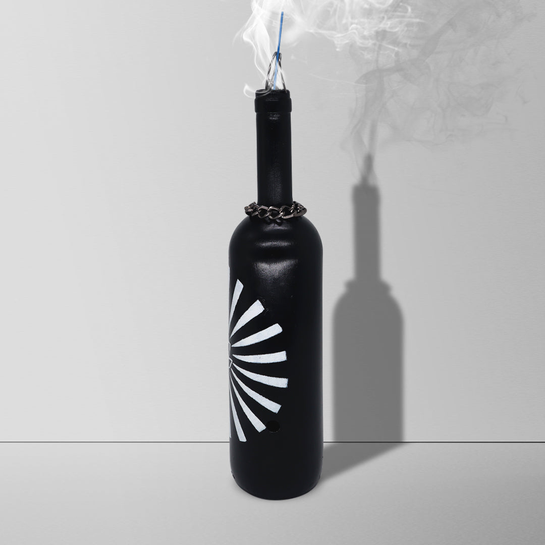 LOTUS (Rising) BLACK - Smoking Bottle incense burner, incense