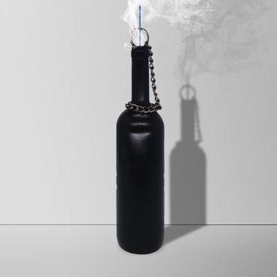 LOTUS (Rising) BLACK - Smoking Bottle incense burner, incense holder