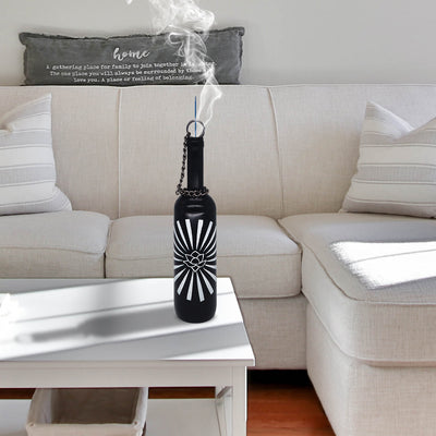 LOTUS (Rising) BLACK - Smoking Bottle incense burner, incense holder