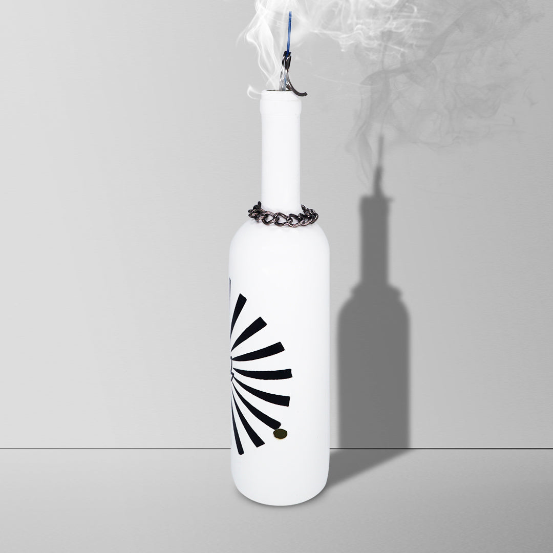 LOTUS (Rising) WHITE - Smoking Bottle incense burner