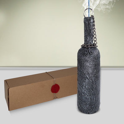 SILVER DRAGON - Smoking Bottle incense burner, incense holder