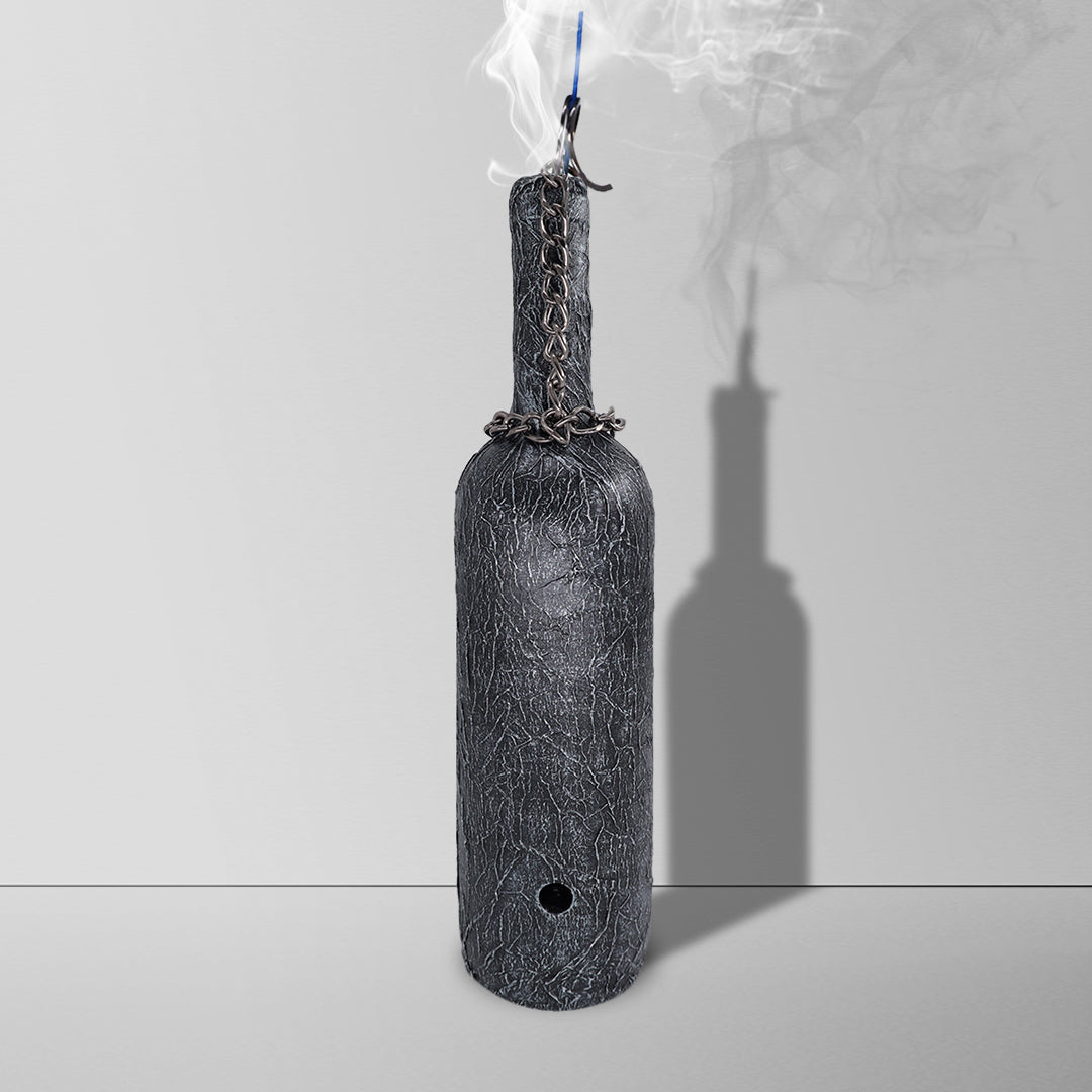 SILVER DRAGON - Smoking Bottle incense burner, incense holder